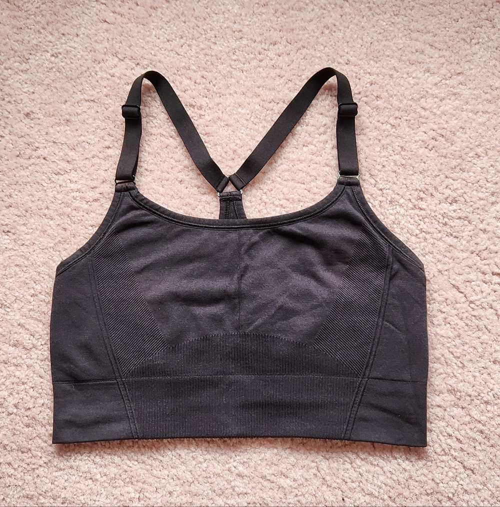 Black All In Motion Racerback Sports Bra M